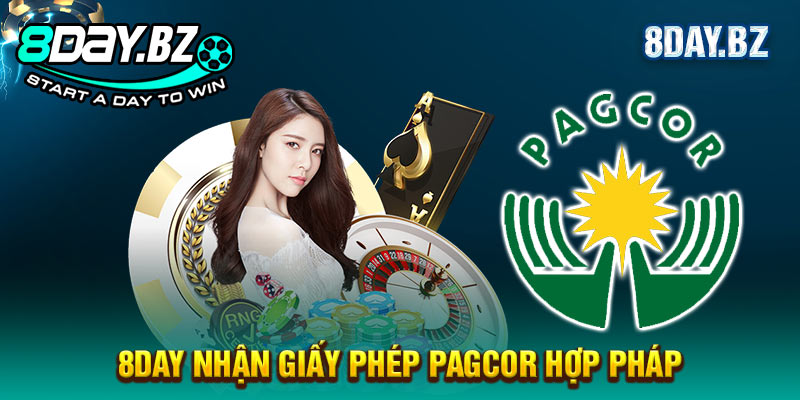 8DAY nhận giấy phép PAGCOR hợp pháp 8DAY nhận giấy phép PAGCOR hợp pháp
