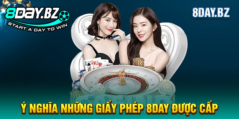 Ý nghĩa những giấy phép 8DAY được cấp Ý nghĩa những giấy phép 8DAY được cấp