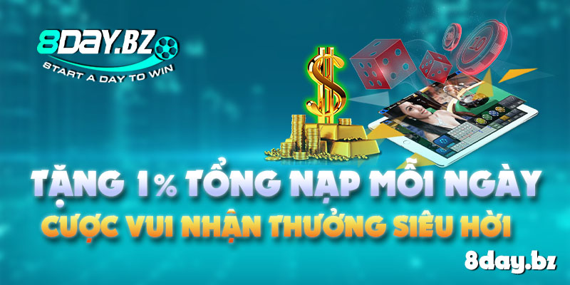 Tặng 1% tổng nạp mỗi ngày